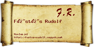 Füstös Rudolf névjegykártya